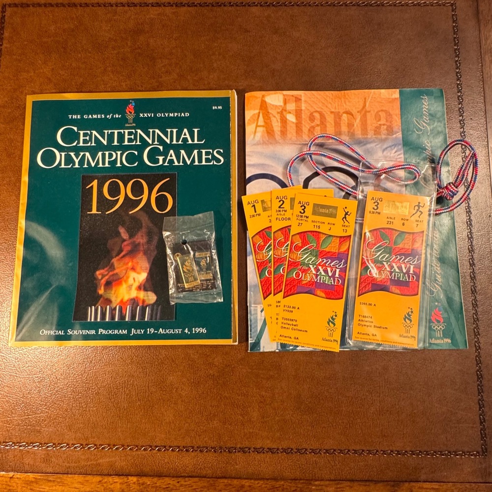 Atlanta‎ 1996 Centennial Olympic Games Bundle Program, Guide, Tickets, and Pin